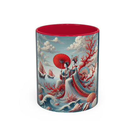 Ladies by the Quiet Sea Colorful Mugs (11oz, 15oz)