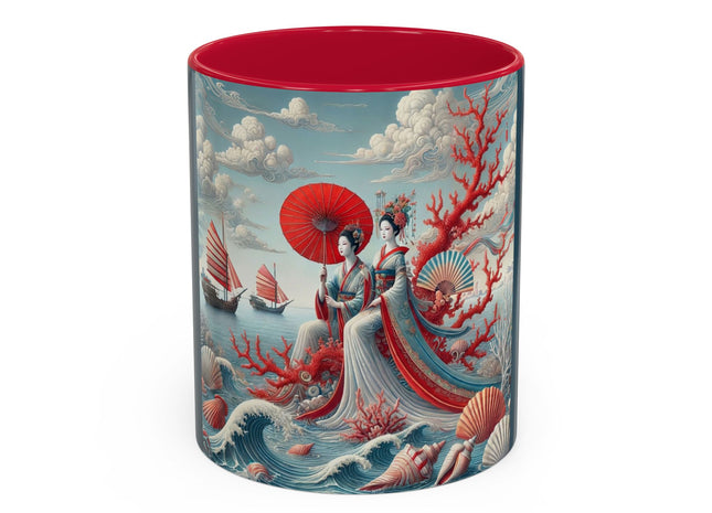 Ladies by the Quiet Sea Colorful Mugs (11oz, 15oz)