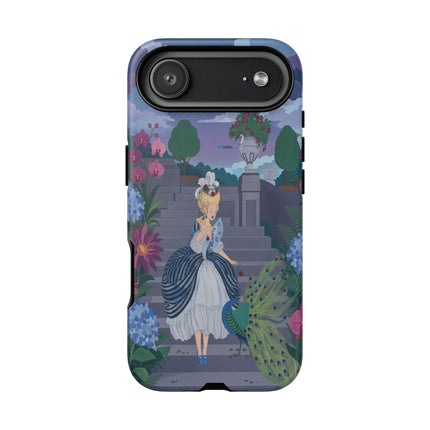 🦚🌸 The Peacock Garden Terrace Phone Case – Art Deco Floral Elegance