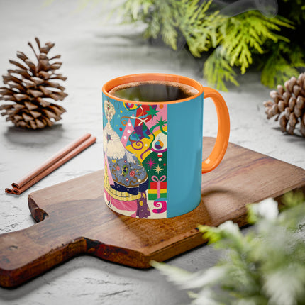 🎀✨ The Christmas Court Of Joy Colorful Mug – Art Deco Holiday Fantasy
