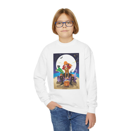 Moonlit Pirate Halloween Youth Crewneck Sweatshirt