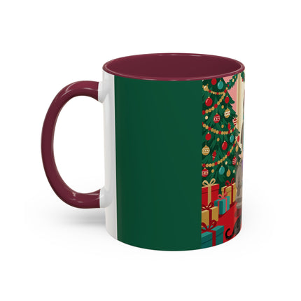 🖤🔥 The Lady Of The Christmas Hearth Colorful Mug – Art Deco Holiday Elegance
