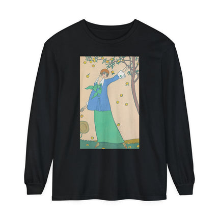 Le Verger by Georges Lepape Garment-dyed Long Sleeve T-Shirt