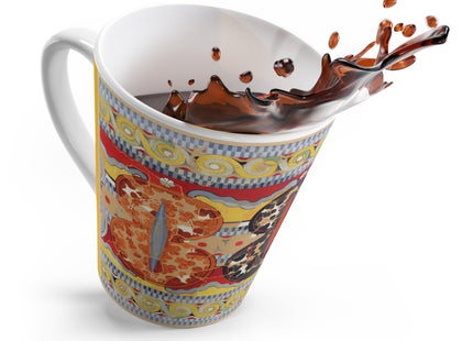 Reproduction of the Shield Frieze by Emile Gilliéron Latte Mug