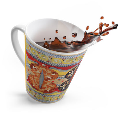 Reproduction of the Shield Frieze by Emile Gilliéron Latte Mug