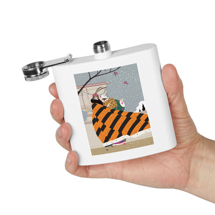 Snowfall Courtesan Flask – Whimsical Winter Elegance