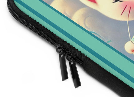 Geisha Kitten and the Dragon Kite Laptop Sleeve