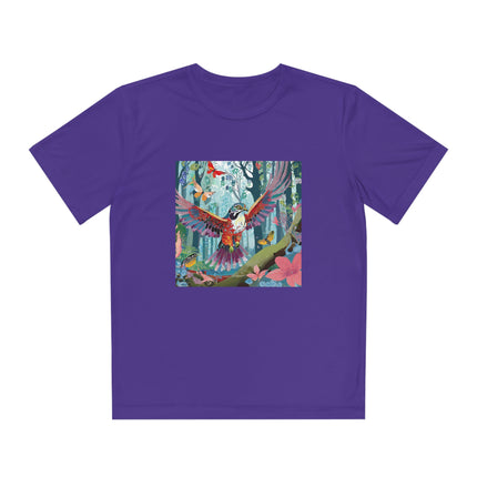A Colorful Raptor Youth Competitor Tee