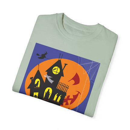 Halloween Night at the Haunted House Unisex Garment-Dyed T-shirt