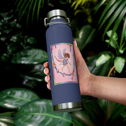 A Playful Fairy Jumps Rope Copper Vacuum Insulated Bottle, 22 oz