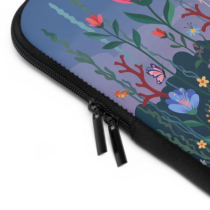 🐠🌸 The Lady of the Underwater Garden Laptop Sleeve – Art Deco Aquatic Fantasy