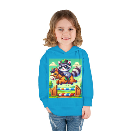 Raccoon Rider Toddler Pullover Fleece Hoodie