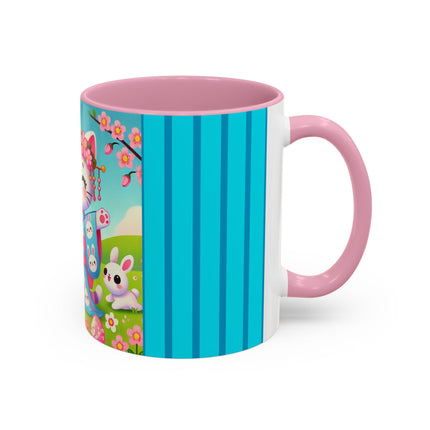 Springtime Kitten’s Easter Joy Colorful Mugs (11oz, 15oz)
