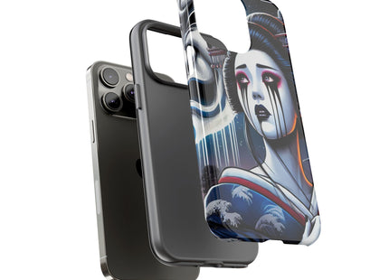 Geisha’s Black Ink Tears Phone Cases