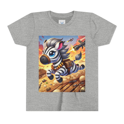 Zebra on the Run Youth Short Sleeve Tee