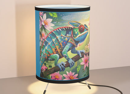 Camouflage Chameleon Tripod Lamp