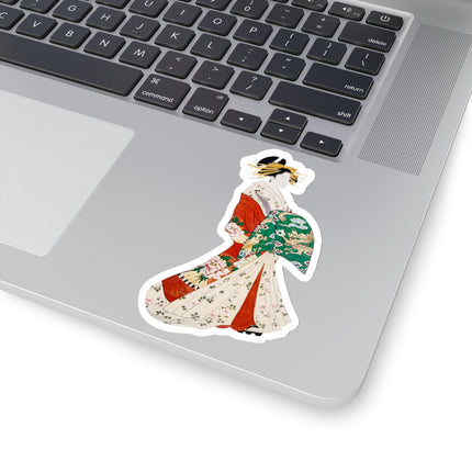 Japanese Woman by Hosoda Eishi Kiss-Cut Stickers (4 Sizes)