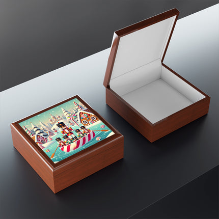 Nutcracker Candy-Striped Adventure Jewelry Box