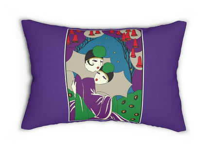 Two Pierrots Spun Polyester Lumbar Pillow