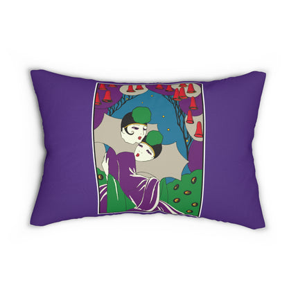 Two Pierrots Spun Polyester Lumbar Pillow