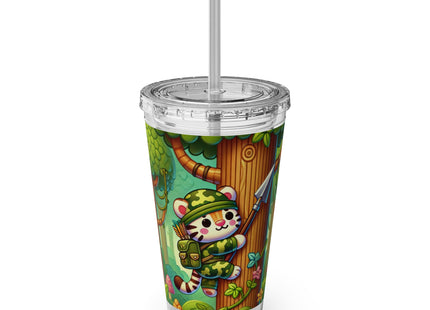 Stealthy Stripes Sunsplash Tumbler with Straw, 16oz
