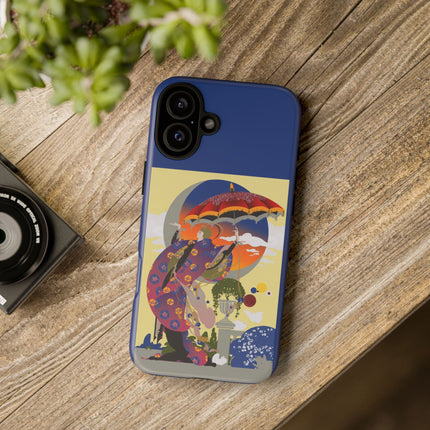 Parasol Sunset Geisha Phone Case – Elegant Twilight Grace