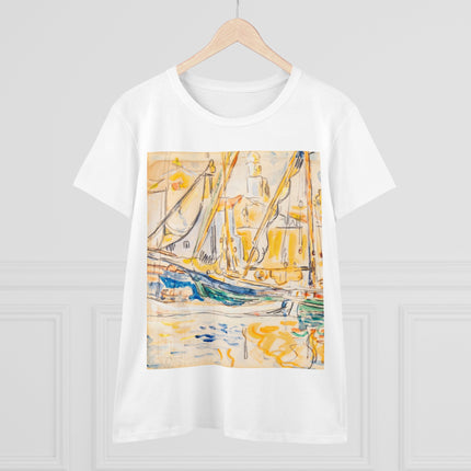Saint-Tropez by Paul Signac Women's Midweight Cotton Tee