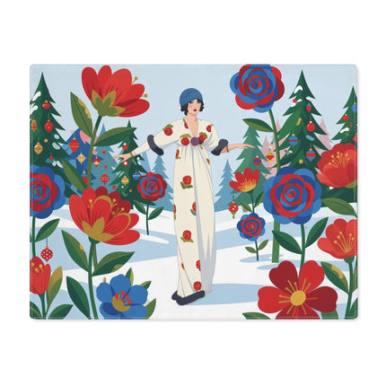 🌹❄️ The Lady Of The Holiday Roses Tumbler – Art Deco Christmas Elegance