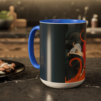 Flame of the Tempest Colorful Mugs – Fiery Storm & Dramatic Elegance