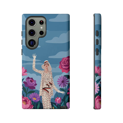 🌺👒 The Grand Flower Promenade Phone Case – Art Deco Fashion Illustration