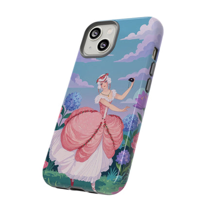 🎭🌸 The Lady Of The Secret Masquerade Phone Case – Art Deco Garden Fantasy
