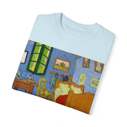 The Bedroom by Vincent van Gogh Unisex Garment-Dyed T-shirt