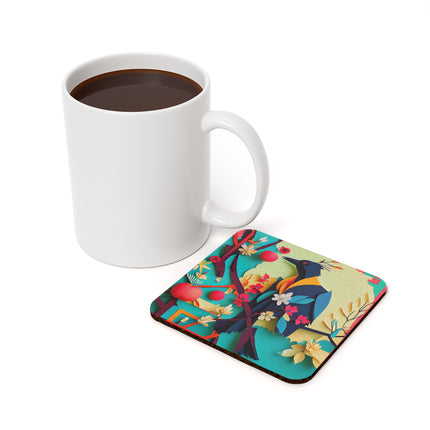 Curious Crow Cork Back Coaster