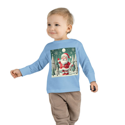 Santa's Joyful Night Toddler Long Sleeve Tee