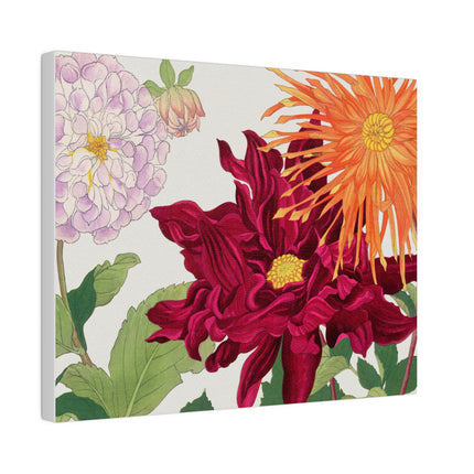 Radiant Dahlias by Tanigami Kônan – Japanese Botanical Splendor