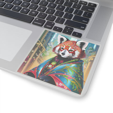 Cybernetic Red Panda Kiss-Cut Stickers (4 Sizes)