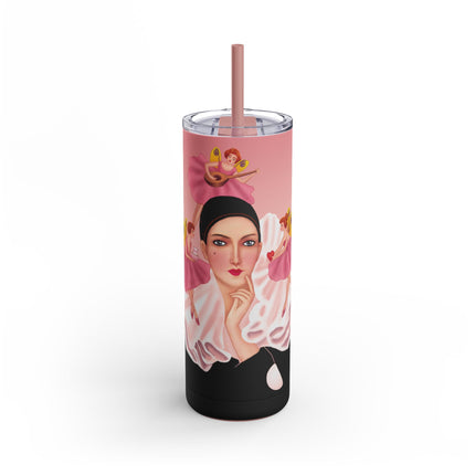 Pierrot & Fairies Dressed in Pink by Sofia Chiostri Skinny Matte Tumbler, 20oz
