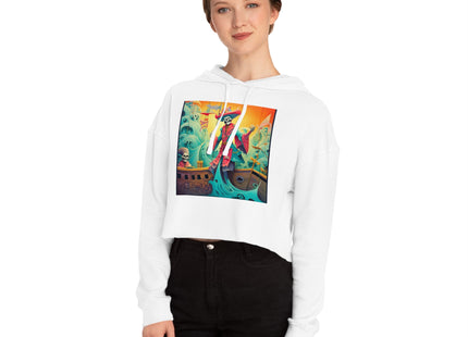 Skeleton Crew of the Misty Seas Women’s Cropped Hooded Sweatshirt