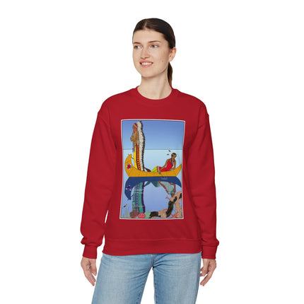 Le long du Missouri (Indian couple on the Missouri River) by George Barbier Heavy Blend™ Crewneck Sweatshirt
