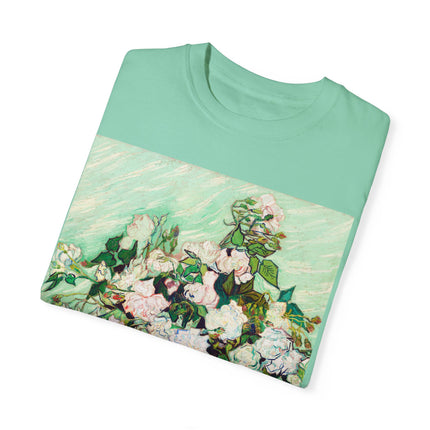 Roses by Vincent Van Gogh Unisex Garment-Dyed T-shirt