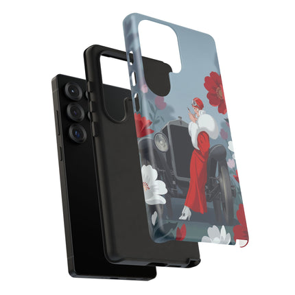 🚗🌺 The Lady Of The Grand Touring Car Phone Case – Art Deco Motoring Elegance