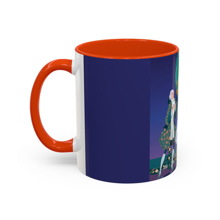 Moonlit Garden Waltz Colorful Mug (11oz, 15oz) – Rococo Romance, Garden Elegance & Enchanted Dance