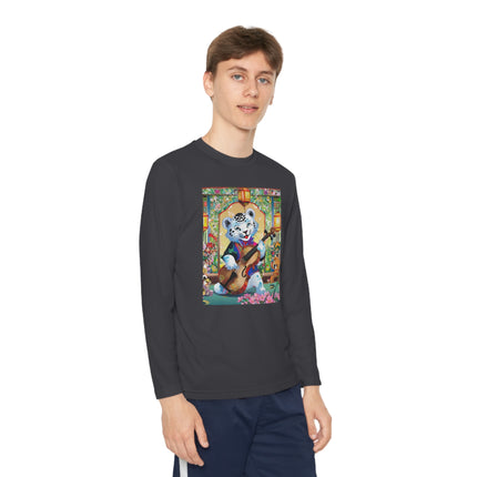 Melodies of the Snow Lion Cub Youth Long Sleeve Competitor Tee – Musical Magic & Enchanted Adventure