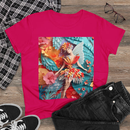 Hibiscus Fairy Women's Midweight Cotton Tee