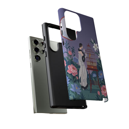 🌸🐦 The Lady Of The Garden Birdcage Phone Case – Art Deco Floral Elegance
