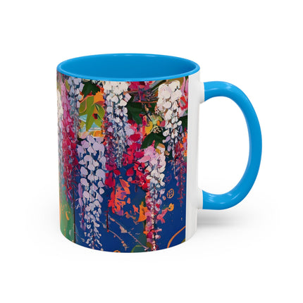 Golden Wisteria Elegance Colorful Mugs (11oz, 15oz)