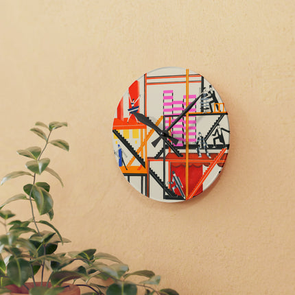 Maquettes de Théatre Acrylic Wall Clock, Round and Square