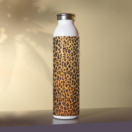 Classic Leopard Print Slim Water Bottle