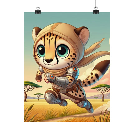 🐆⚡ Swift Cheetah Matte Vertical Poster – Speed, Adventure & Untamed Energy