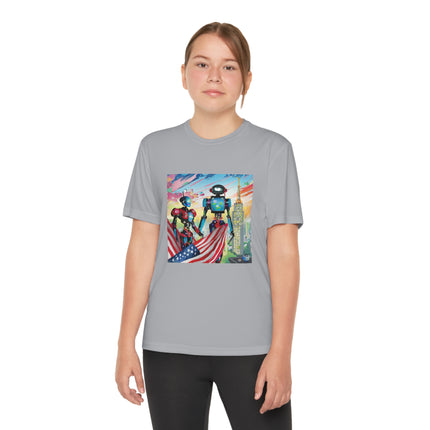 High Fashion Cyberpunk CIA Robots Youth Competitor Tee